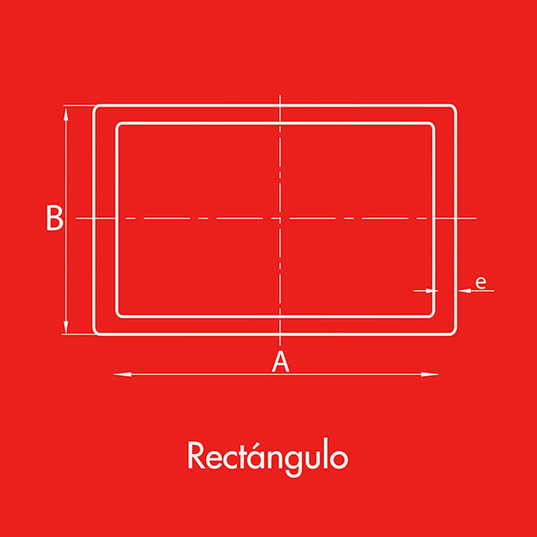 Perfil de Acero Rectangular 60X40 2 mm 6 mt