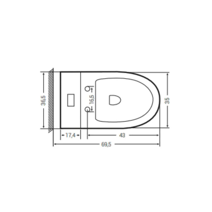 Sanitario Two piece Dual Múltiple 6 Litros Cádiz Blanco Fanaloza