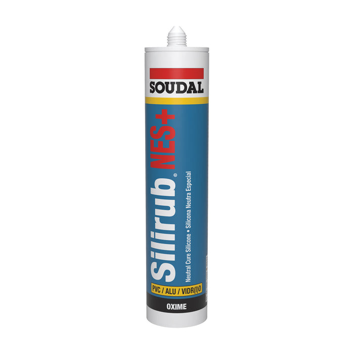 Silicona Neutra Transparente Soudal Silirub NES+ 300 ml