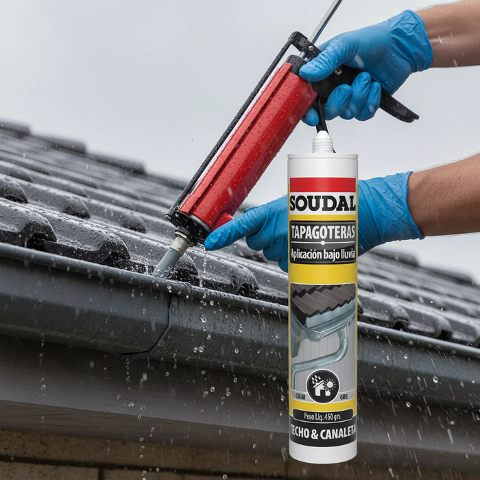 Sellador Tapagoteras Butílico Gris 450 Grs Soudal