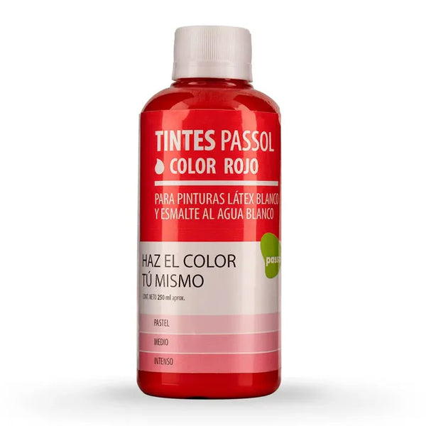 Tinte Concentrado para Pintura Variedad de Colores 250 ml Passol