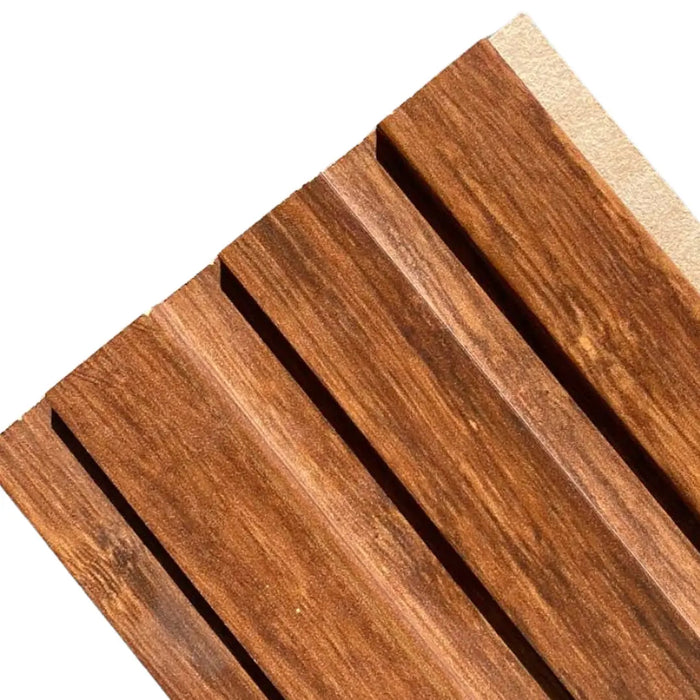 Wall Panel MDF Perfil Ranurado Bambú Rústico Tabla 15x120x2440 mm