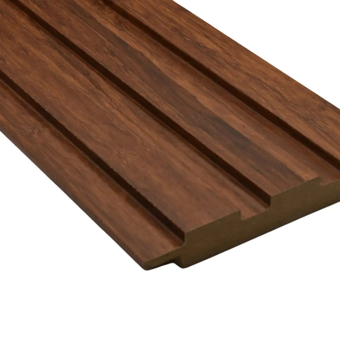Wall Panel MDF Perfil Ranurado Bambú Rústico Tabla 15x120x2440 mm